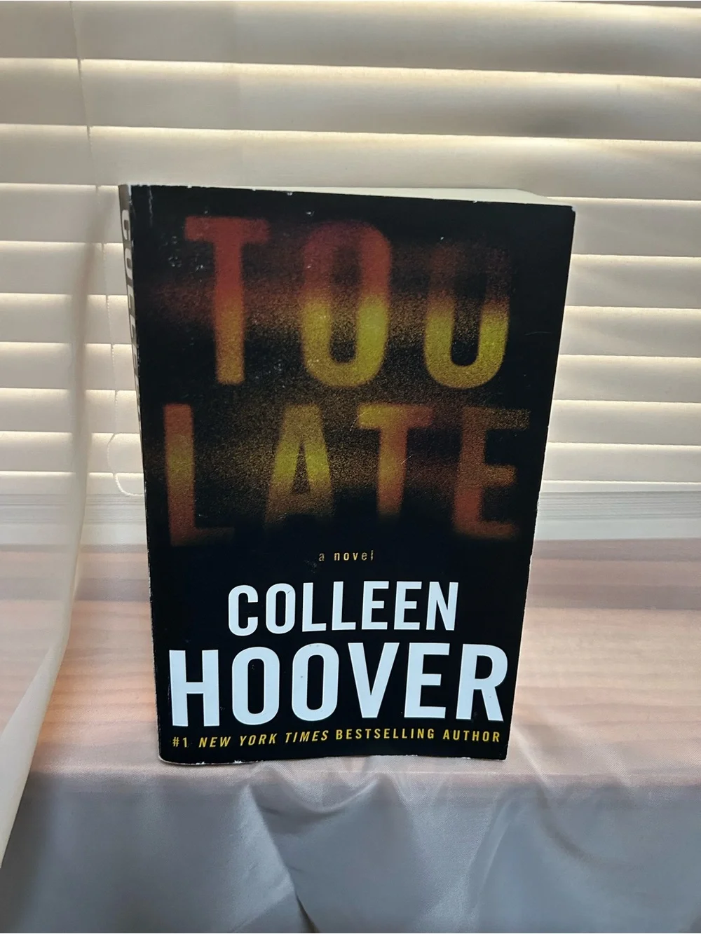Colleen Hoover 'Too Late' Black Paperback Novel
